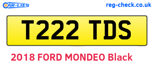 T222TDS are the vehicle registration plates.