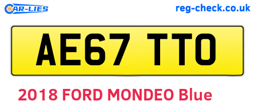 AE67TTO are the vehicle registration plates.