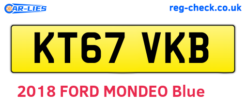 KT67VKB are the vehicle registration plates.