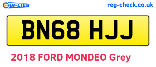 BN68HJJ are the vehicle registration plates.