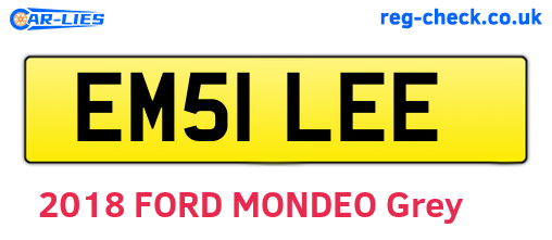 EM51LEE are the vehicle registration plates.