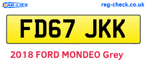 FD67JKK are the vehicle registration plates.