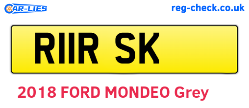 R11RSK are the vehicle registration plates.