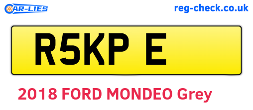 R5KPE are the vehicle registration plates.