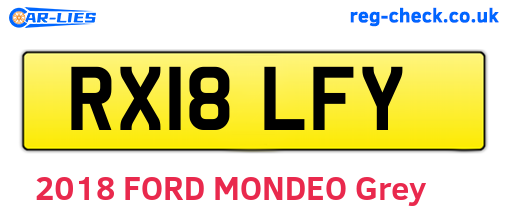 RX18LFY are the vehicle registration plates.