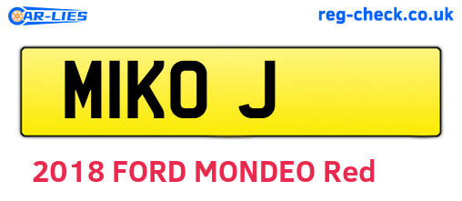 M1KOJ are the vehicle registration plates.