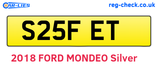 S25FET are the vehicle registration plates.