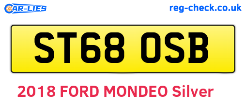 ST68OSB are the vehicle registration plates.
