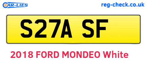 S27ASF are the vehicle registration plates.