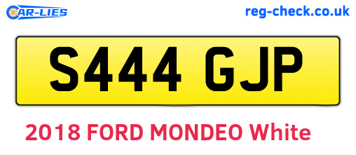 S444GJP are the vehicle registration plates.