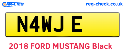 N4WJE are the vehicle registration plates.