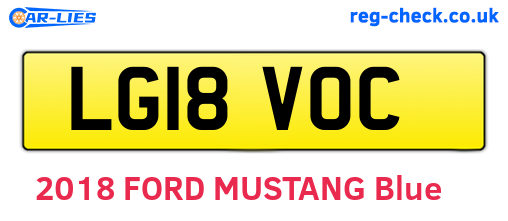 LG18VOC are the vehicle registration plates.