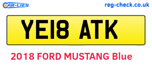 YE18ATK are the vehicle registration plates.