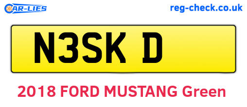 N3SKD are the vehicle registration plates.