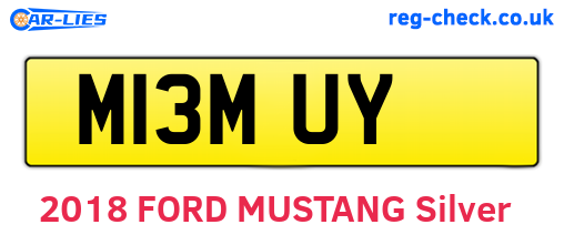 M13MUY are the vehicle registration plates.
