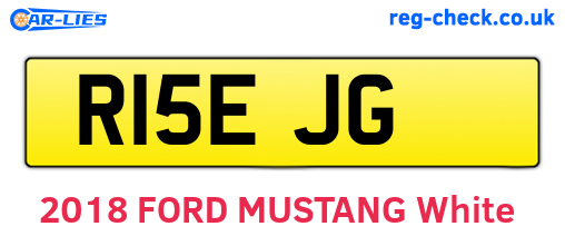 R15EJG are the vehicle registration plates.