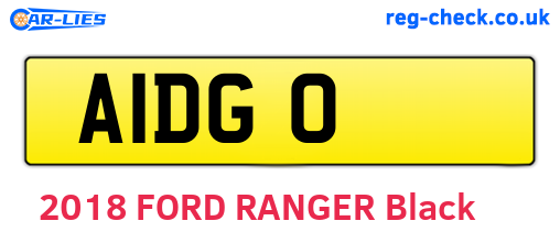 A1DGO are the vehicle registration plates.