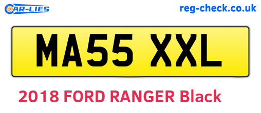 MA55XXL are the vehicle registration plates.