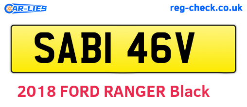 SAB146V are the vehicle registration plates.