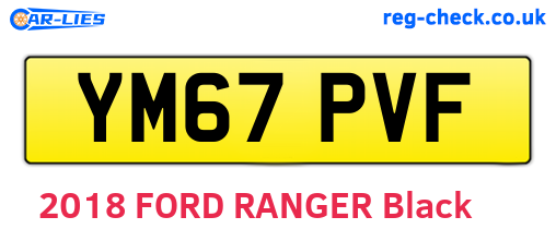 YM67PVF are the vehicle registration plates.