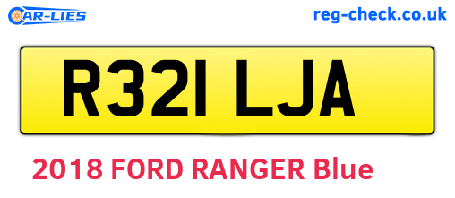 R321LJA are the vehicle registration plates.