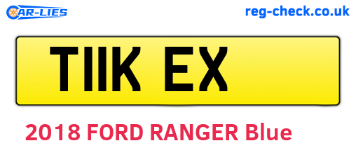 T11KEX are the vehicle registration plates.