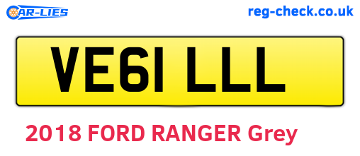 VE61LLL are the vehicle registration plates.