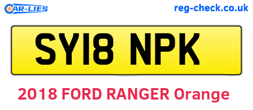 SY18NPK are the vehicle registration plates.