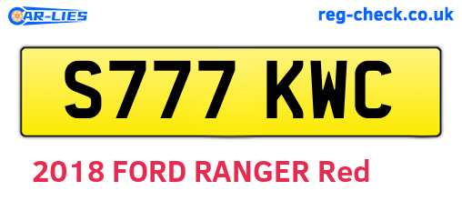 S777KWC are the vehicle registration plates.