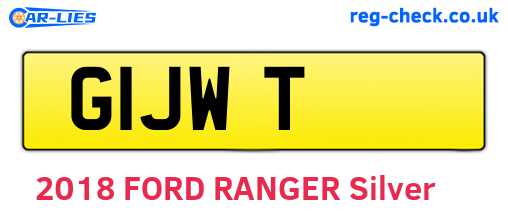 G1JWT are the vehicle registration plates.