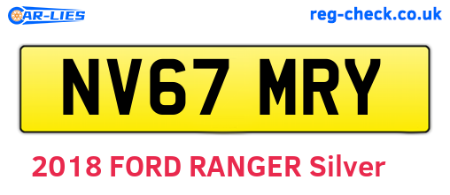 NV67MRY are the vehicle registration plates.