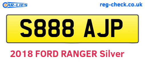 S888AJP are the vehicle registration plates.
