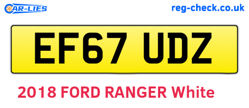 EF67UDZ are the vehicle registration plates.