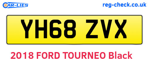 YH68ZVX are the vehicle registration plates.