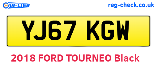 YJ67KGW are the vehicle registration plates.