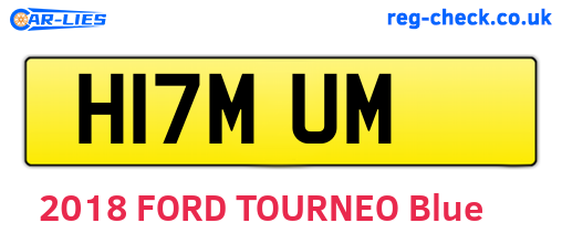 H17MUM are the vehicle registration plates.