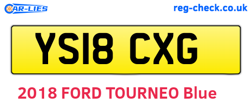 YS18CXG are the vehicle registration plates.