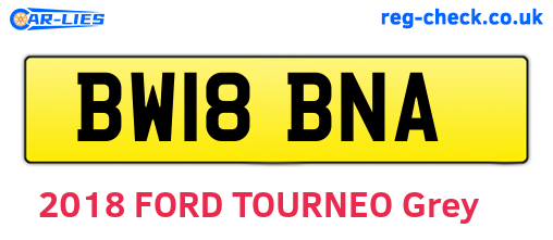 BW18BNA are the vehicle registration plates.