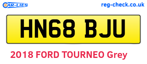 HN68BJU are the vehicle registration plates.