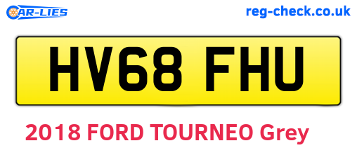 HV68FHU are the vehicle registration plates.