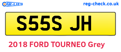S55SJH are the vehicle registration plates.