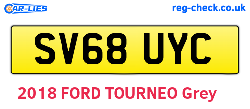 SV68UYC are the vehicle registration plates.