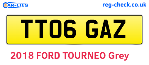TT06GAZ are the vehicle registration plates.