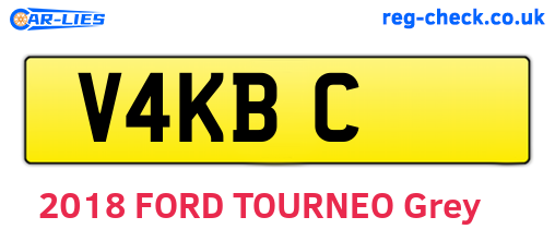 V4KBC are the vehicle registration plates.