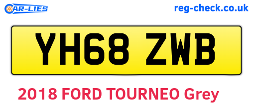 YH68ZWB are the vehicle registration plates.