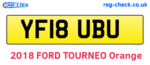 YF18UBU are the vehicle registration plates.