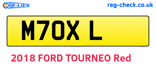 M7OXL are the vehicle registration plates.