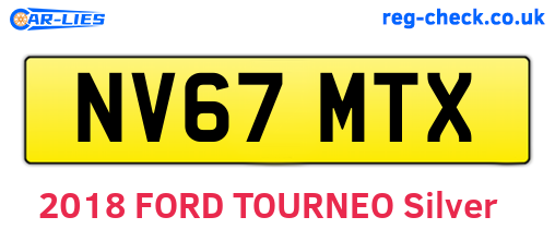 NV67MTX are the vehicle registration plates.