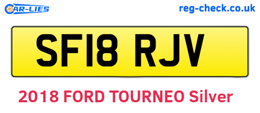 SF18RJV are the vehicle registration plates.
