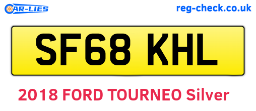 SF68KHL are the vehicle registration plates.